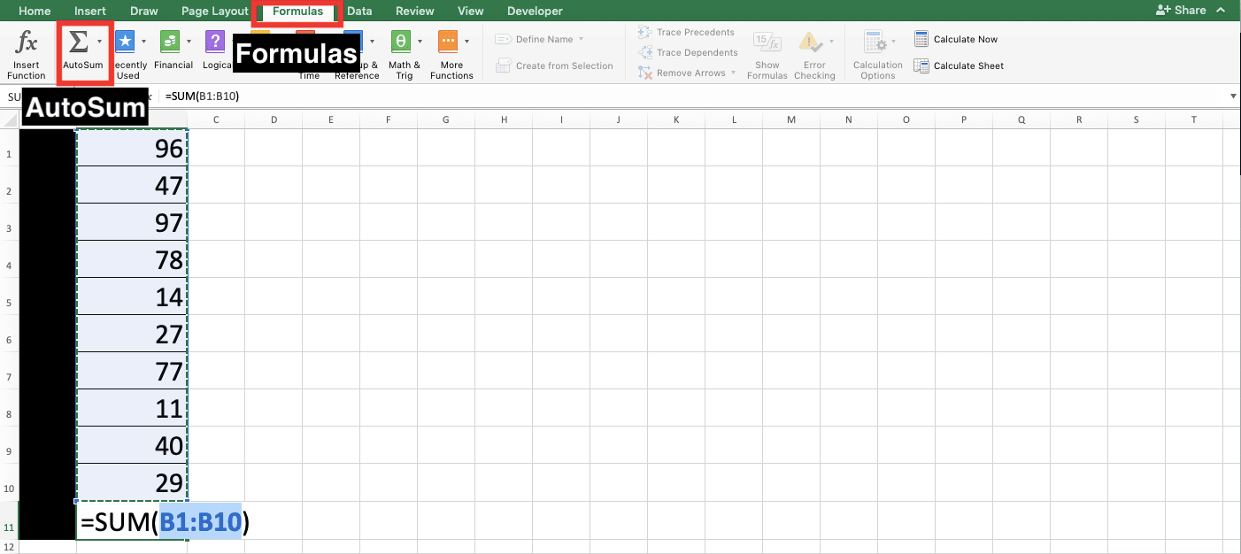 How to Use AutoSum in Excel and Its Usability - Screenshot of Step 2-2