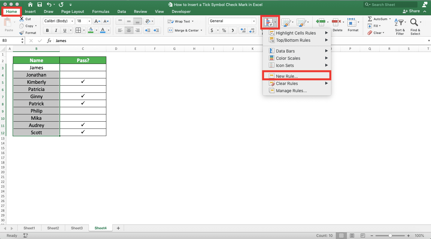 How to Insert a Tick Symbol/Checkmark in Excel - Compute Expert