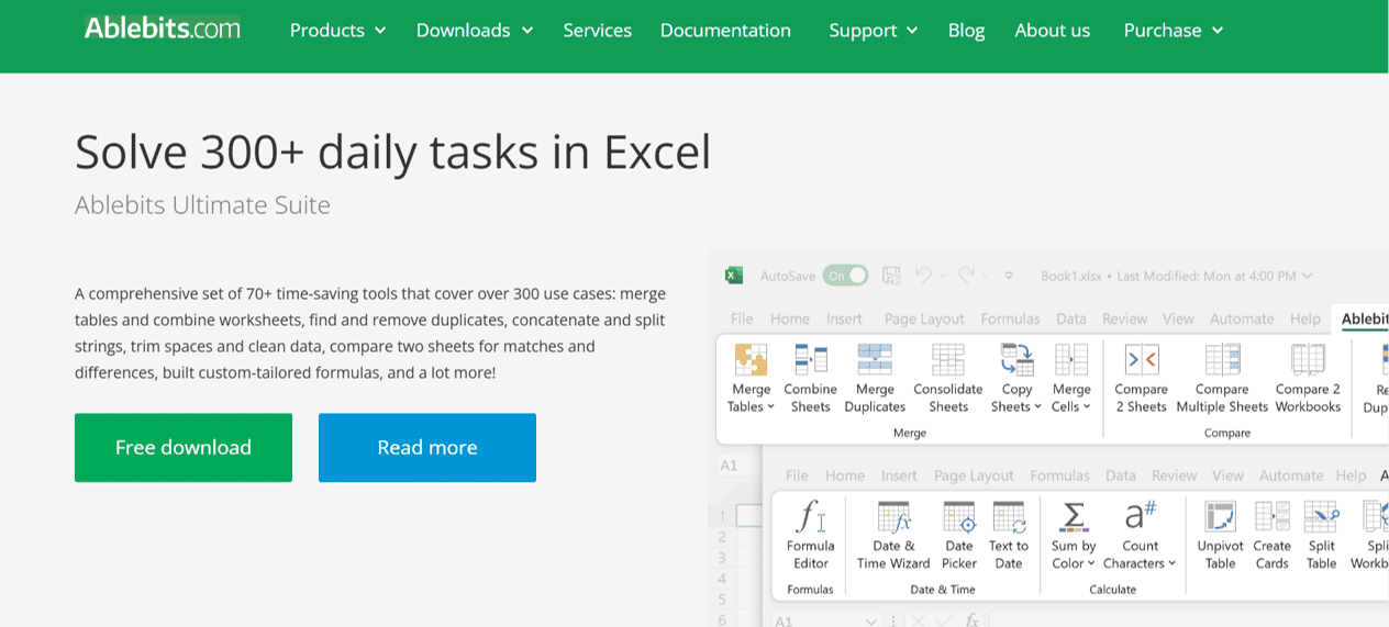 7 Best Excel Add-Ins for Accounting in 2025 - Ablebits Screenshot