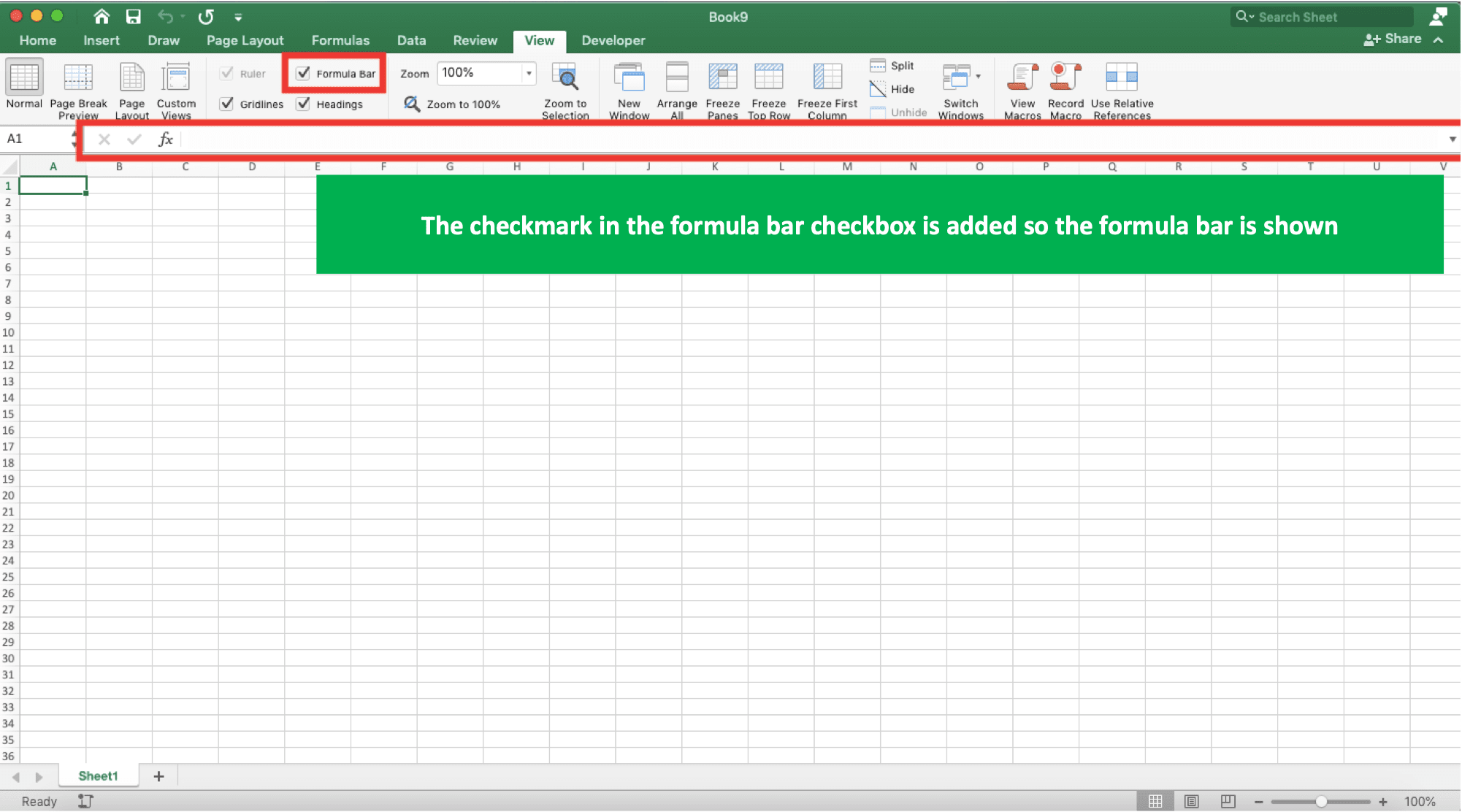 Formula Bar in Excel: Function, Definition, and Usage Header - Screenshot of Showing the Formula Bar