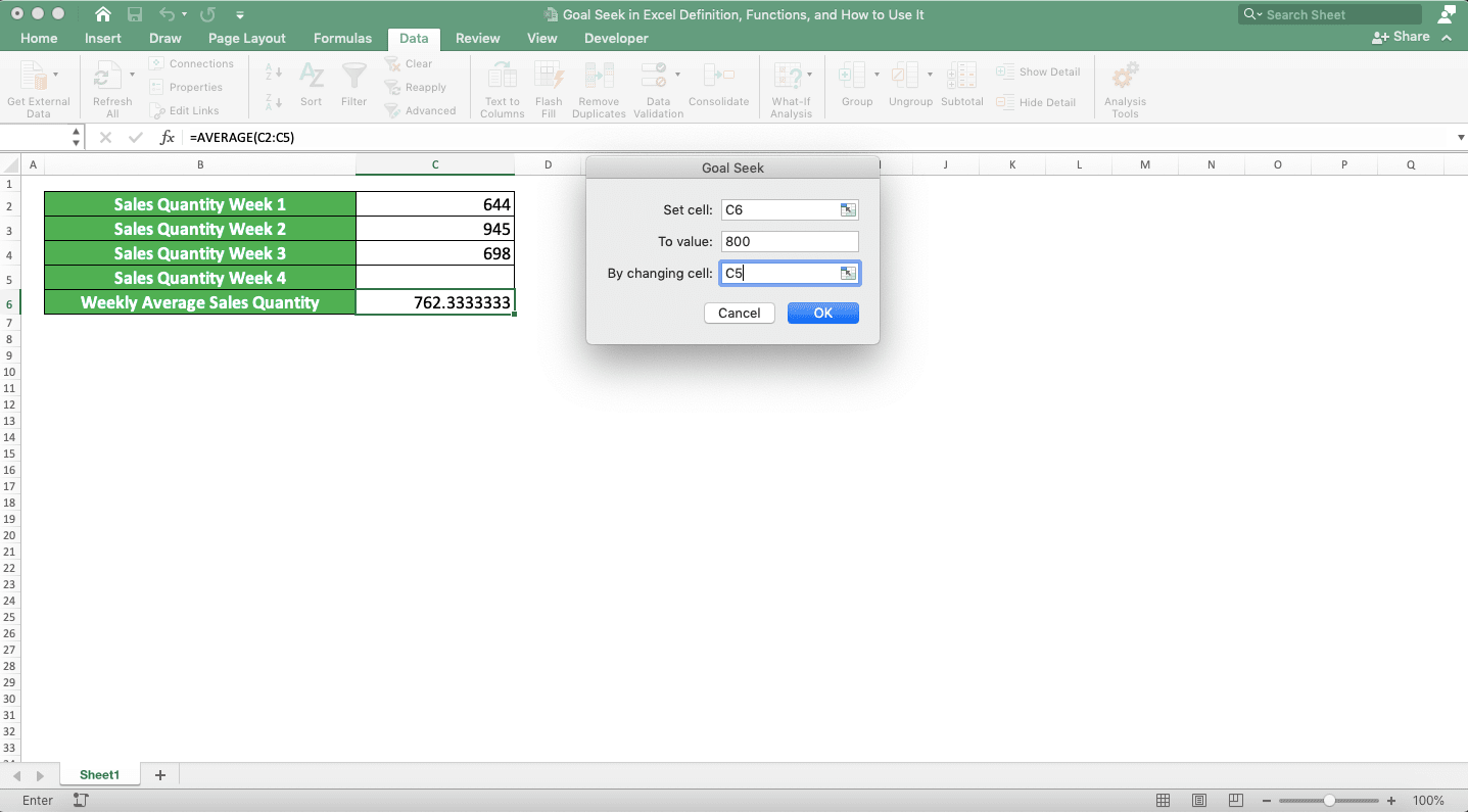 excel keyboard shortcut for goal seek