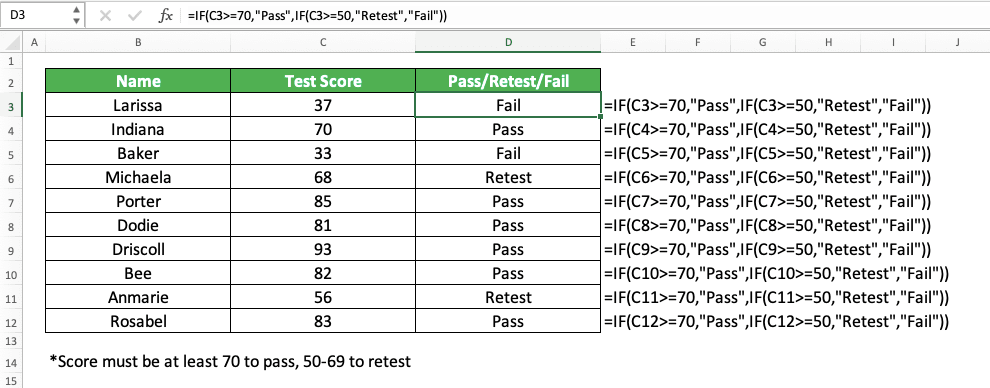 How To Write An IF Formula For Pass Fail In Excel Compute Expert