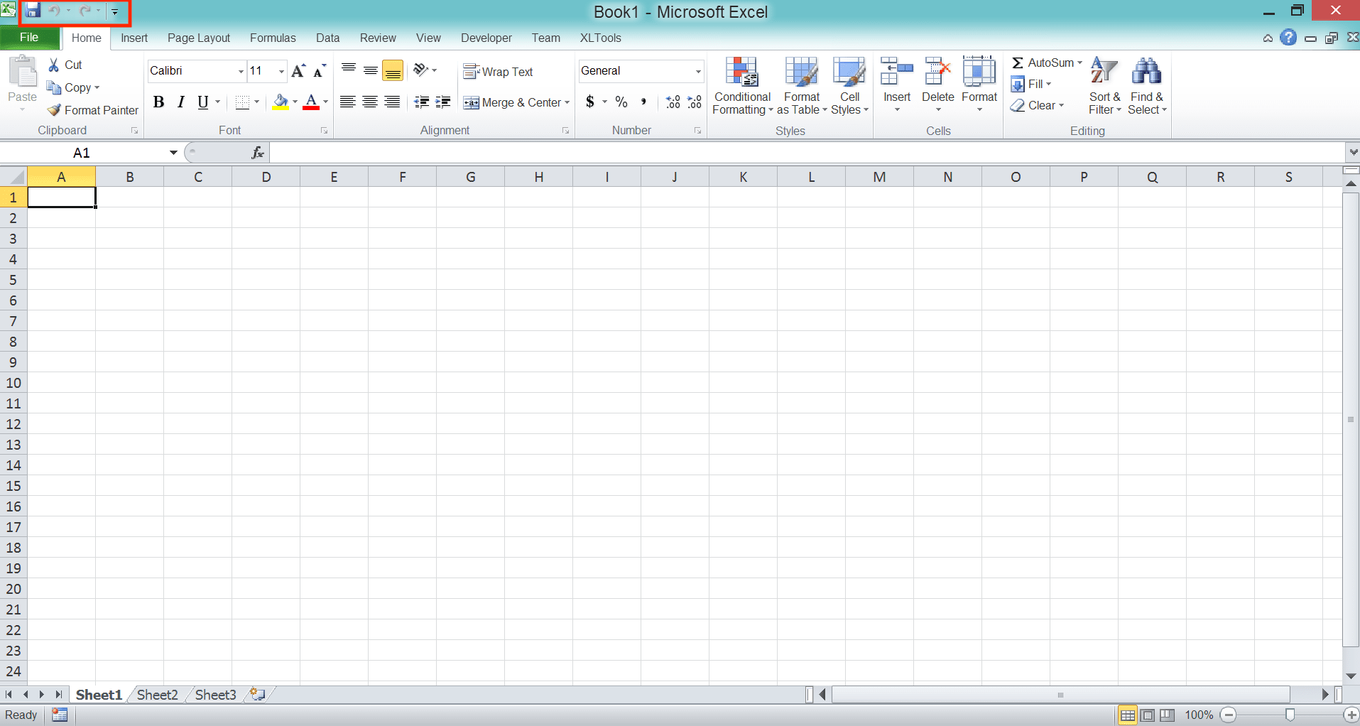 Excel Quick Access Toolbar; Meaning, Purpose, and How to Use It - Screenshot of the Quick Access Toolbar in Excel