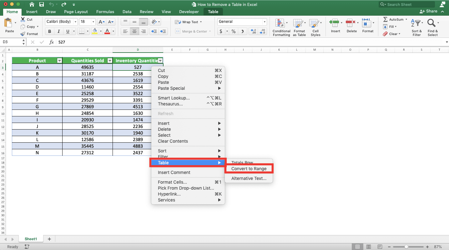 How To Remove A Table In Excel Compute Expert