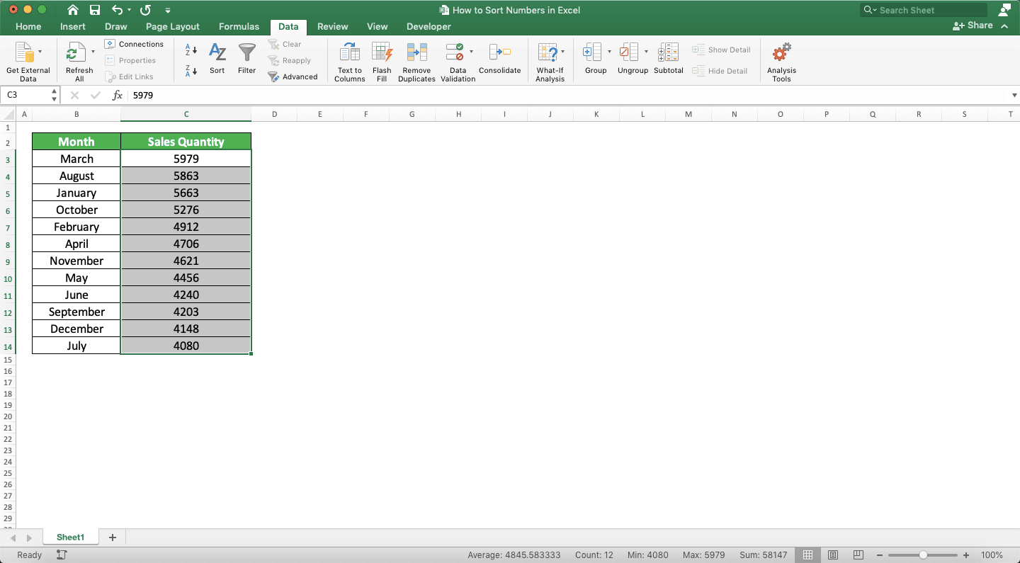 How To Sort Numbers In Excel Compute Expert 3990