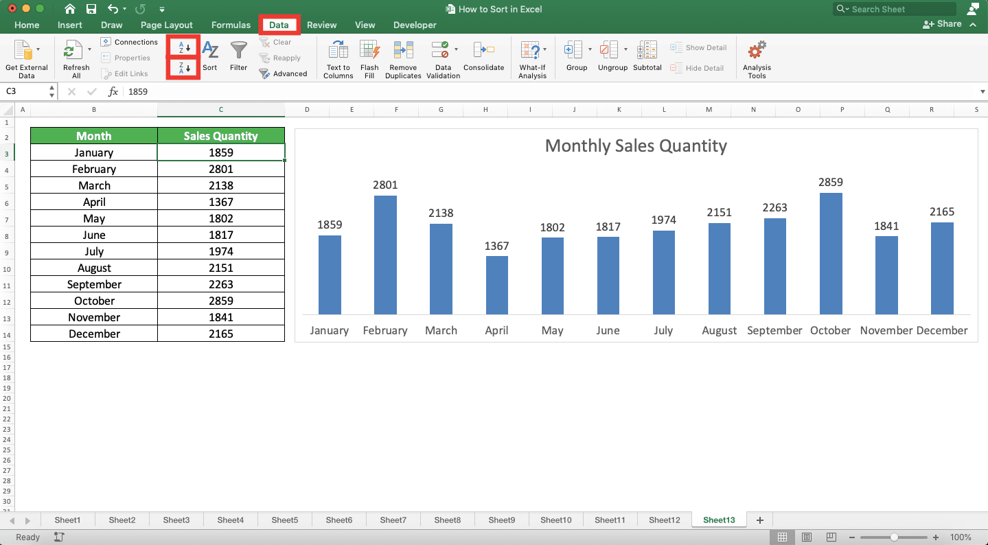 How To Sort By Month In Excel