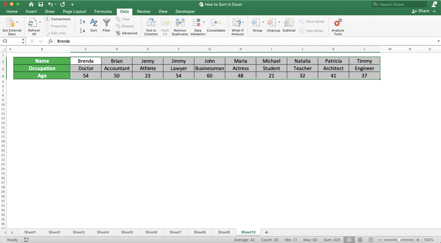 How To Sort Multiple Columns In Excel Using Formula