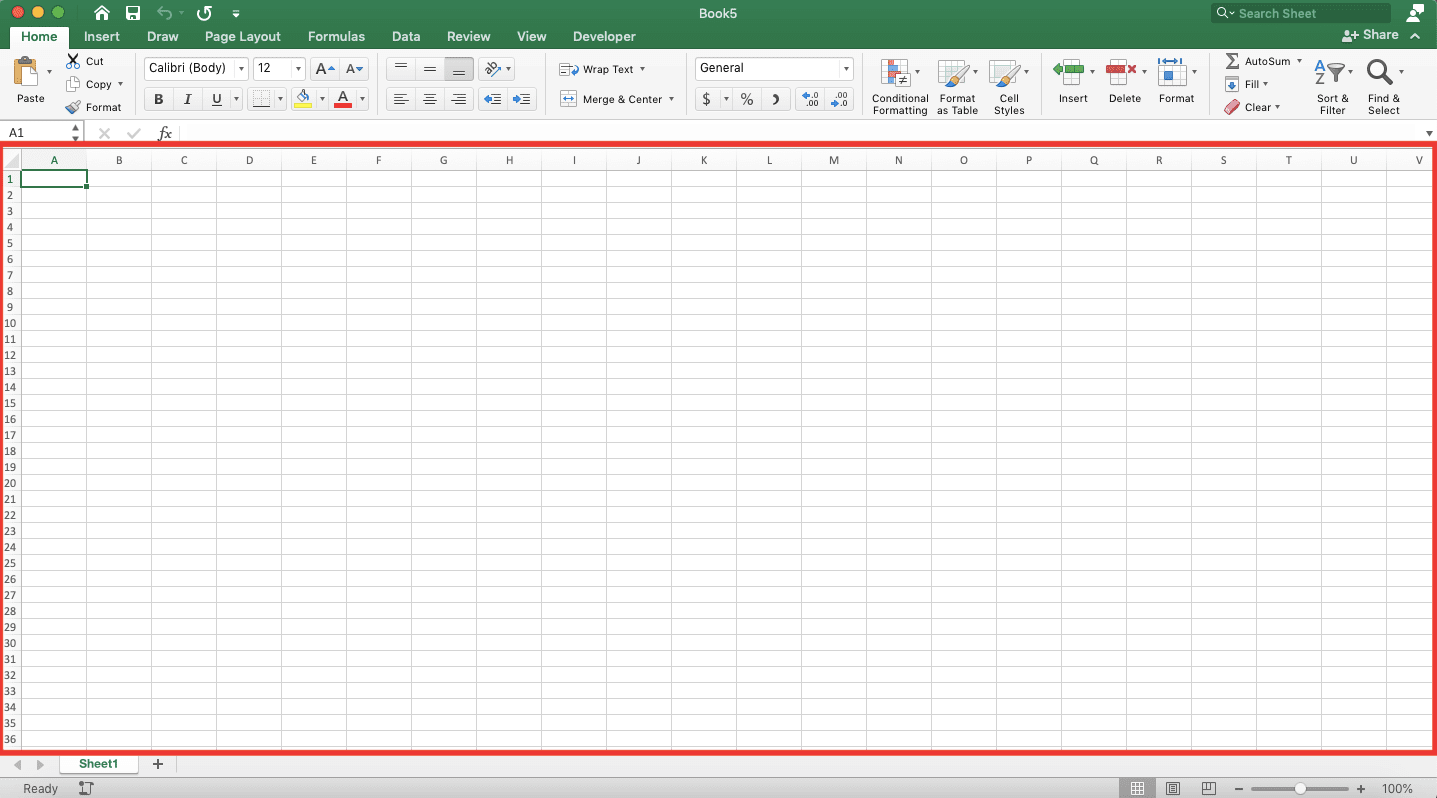 Workbook in Excel: Meaning, Function, and How to Use It - Screenshot of an Excel Worksheet
