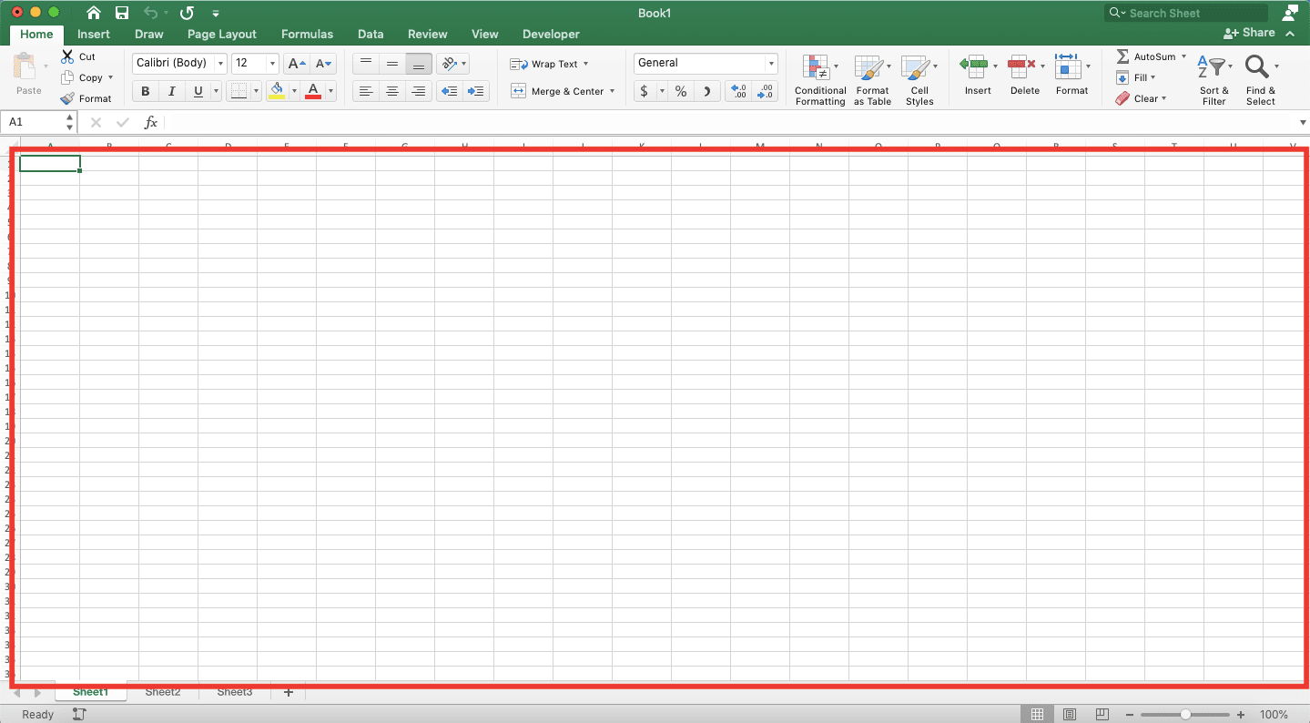 Excel Worksheet & Workbook Definition and Difference - Screenshot of the Example of an Excel Worksheet
