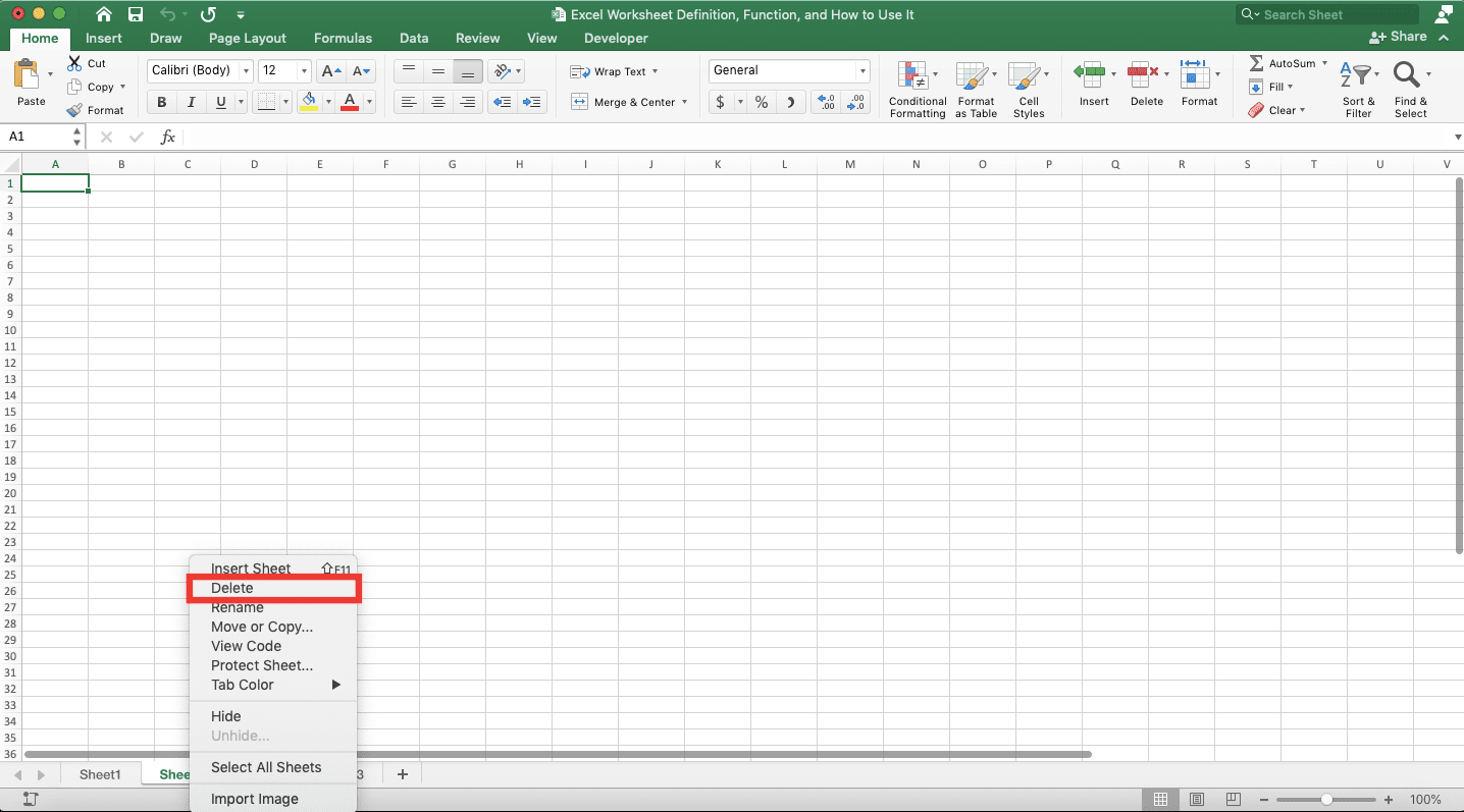 excel worksheet definition function and how to use it