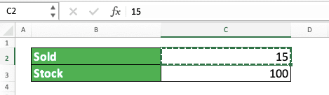 How to Subtract in Excel and All Its Formulas & Functions - Screenshot of the Example for the Copy Mode on the Subtractor Number's Cell