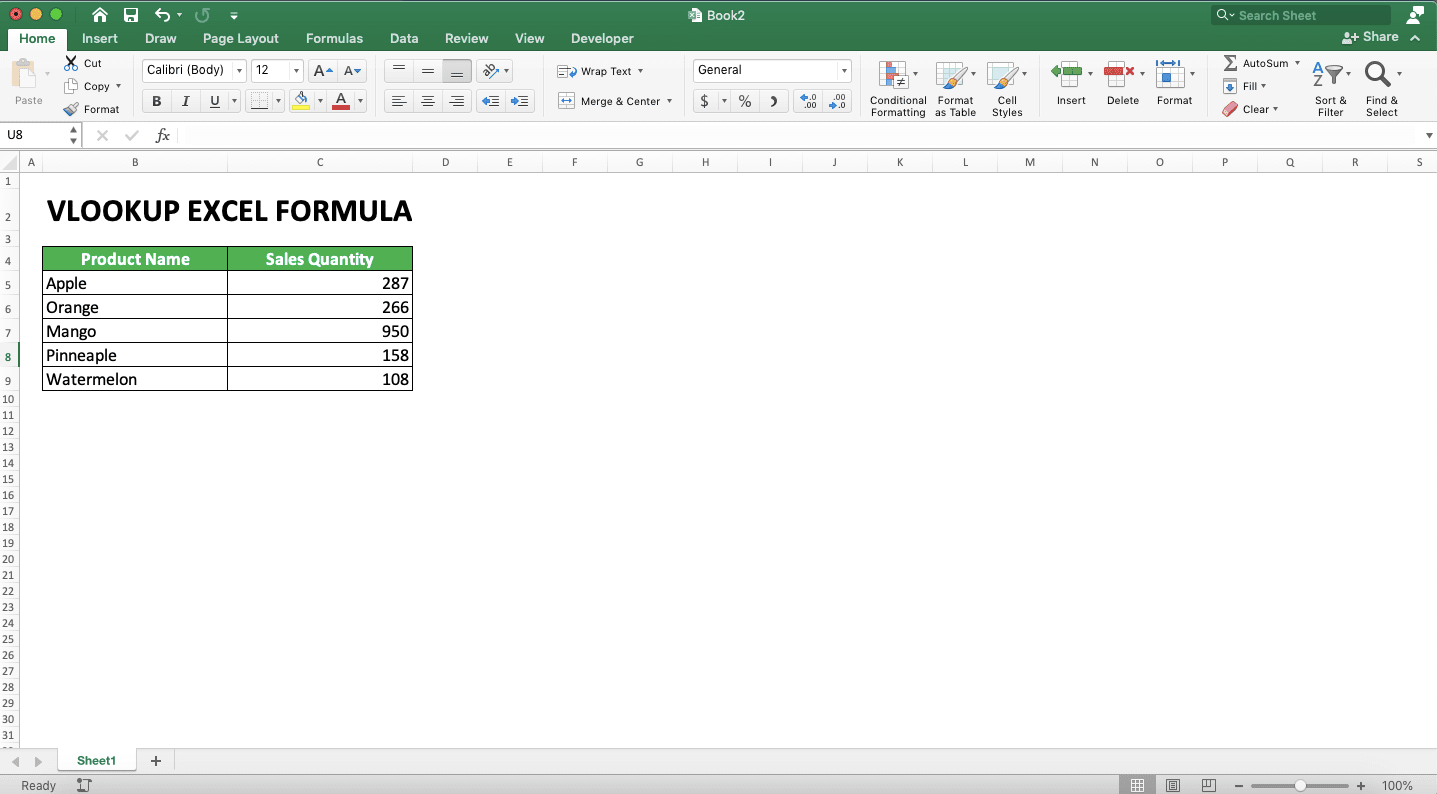 How to Use VLOOKUP Excel Formula - Screenshot of VLOOKUP With a Reference Table on a Different File Example 2