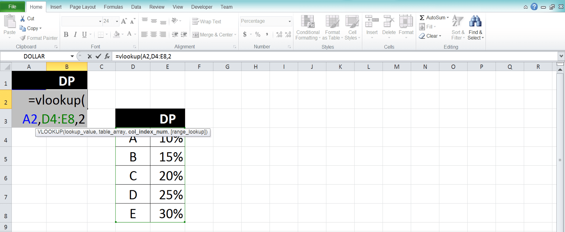How to Use VLOOKUP Excel Formula - Screenshot of Step 5
