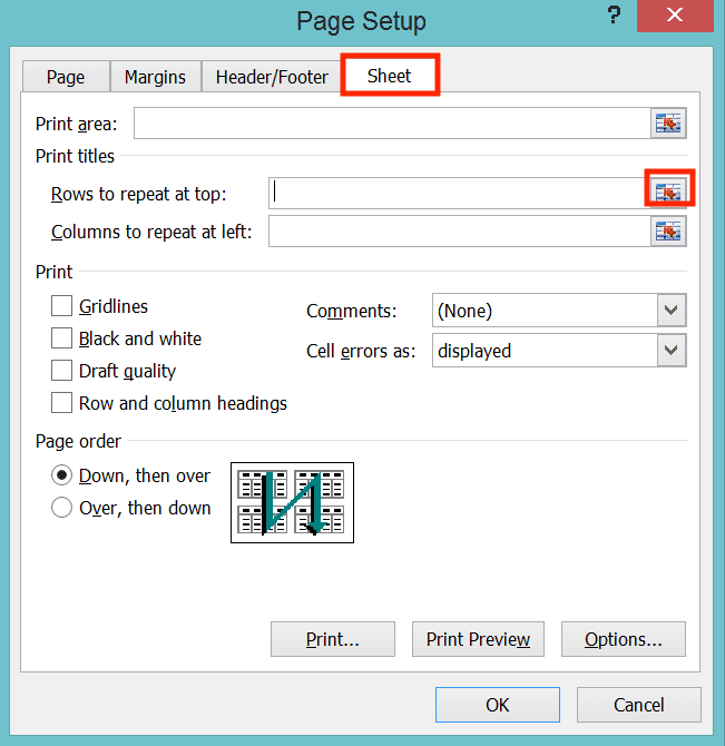 How to Print in Excel Neatly - Screenshot of How to Print with Title, Step 2