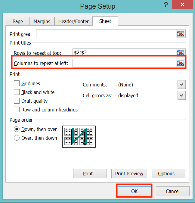How to Print in Excel Neatly - Screenshot of How to Print with Title, Step 4