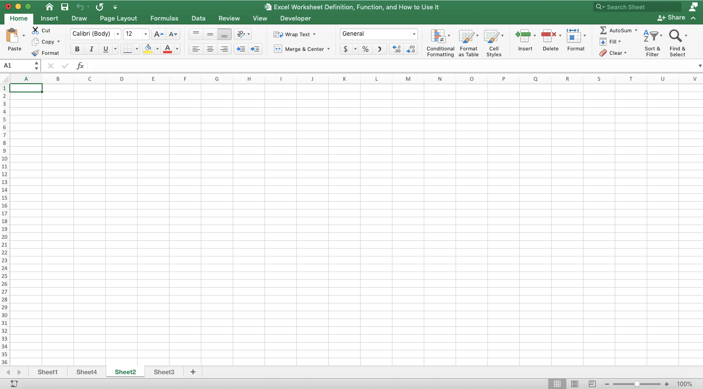 Excel Worksheet Definition, Function, and How to Use It - Screenshot of the Excel File for the Sheet Deletion Example
