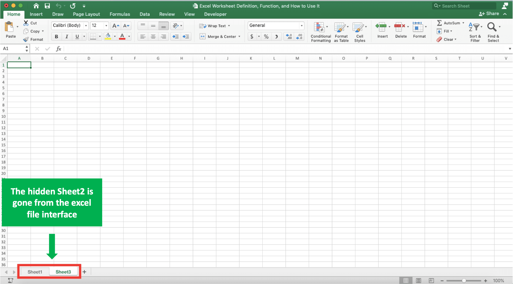Excel Worksheet Definition, Function, and How to Use It - Screenshot of the Hide Choice Location in the Sheet Right-Click Menu in Excel